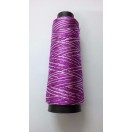 PURPLE & WHITE I - 175+ Yards Viscose Rayon Art Silk Thread Yarn - Shaded Embroidery Crochet Knitting Lace Trim Jewelry